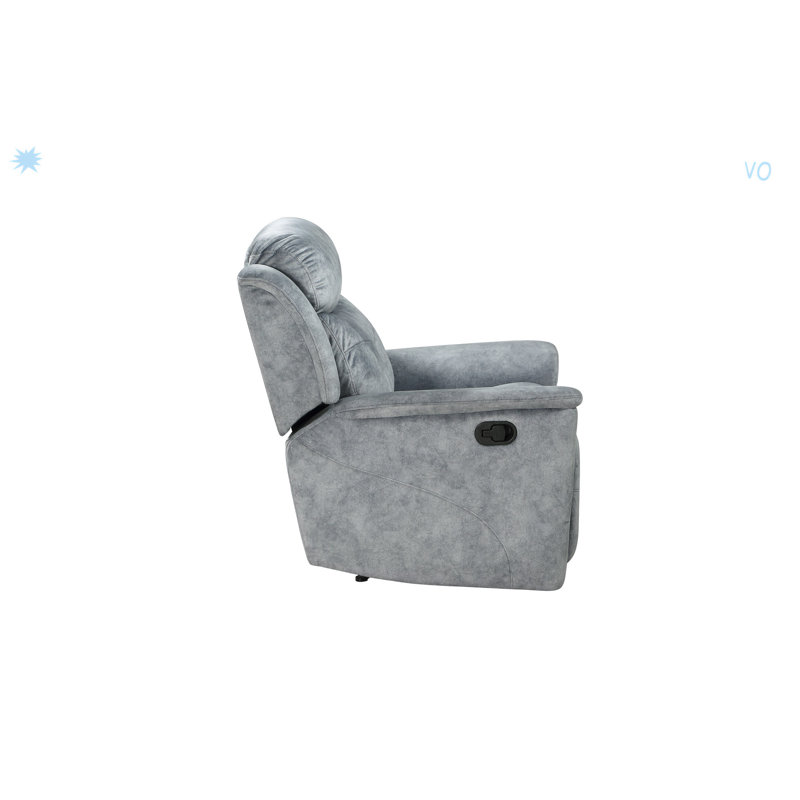 Fauteuil inclinable manuel en tissu gris