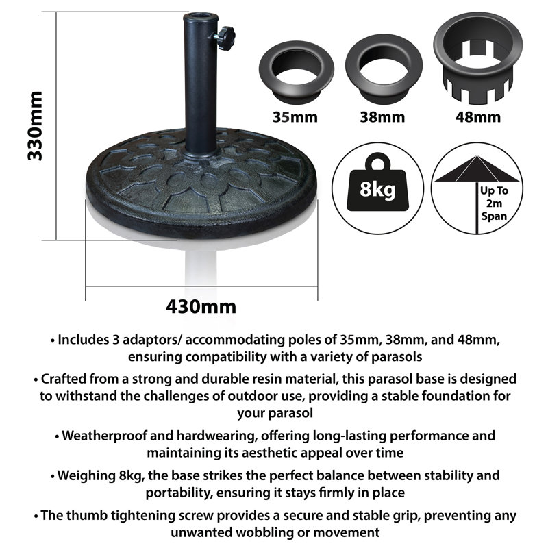 Camiah Umbrella Weight Base 8kg 