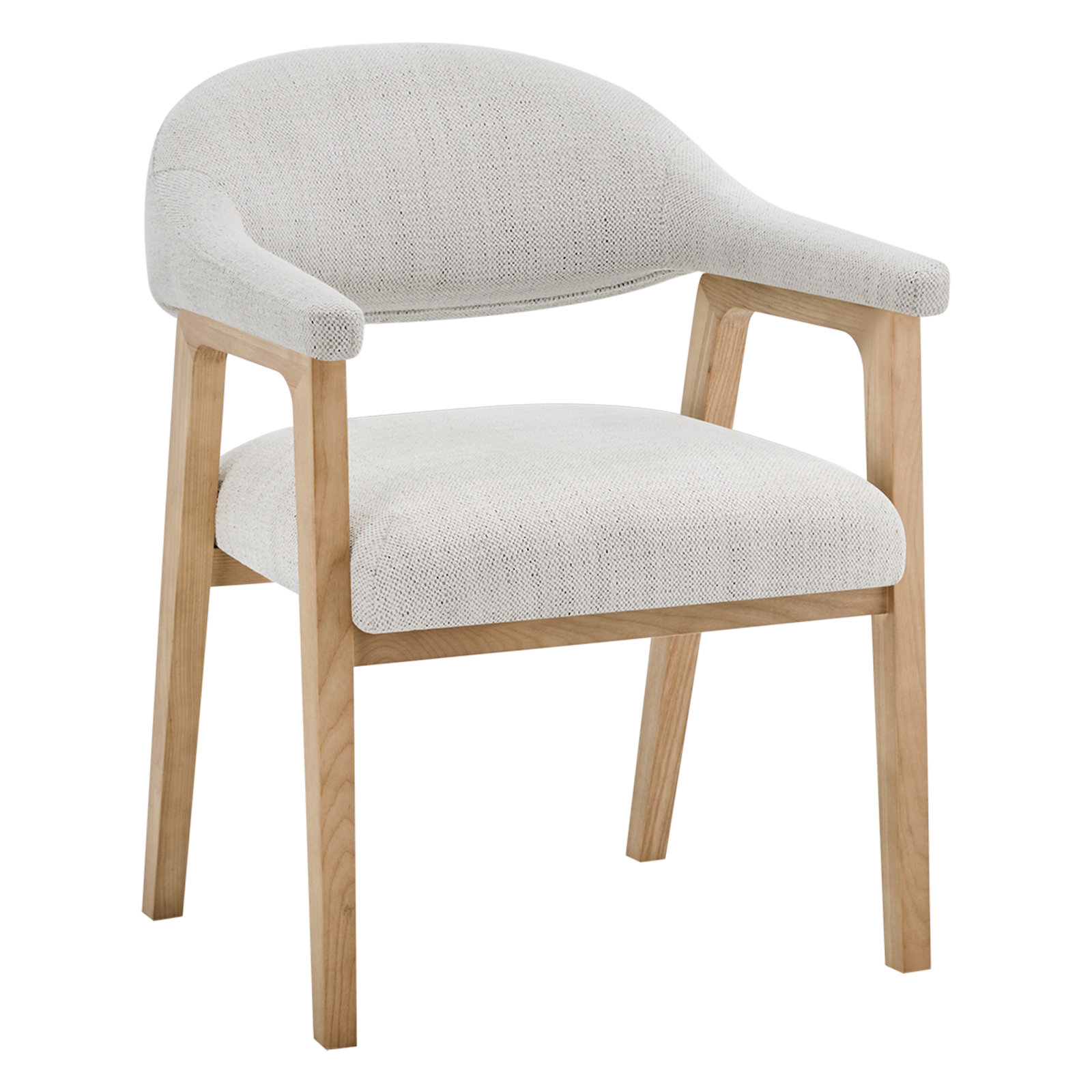 Rosswell Upholstered Dining Chair, Prestige Ivory Basketweave