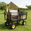 Les chariots de jardin à chariot Big Wagon facilitent le transport du bois de chauffage jaune + noir