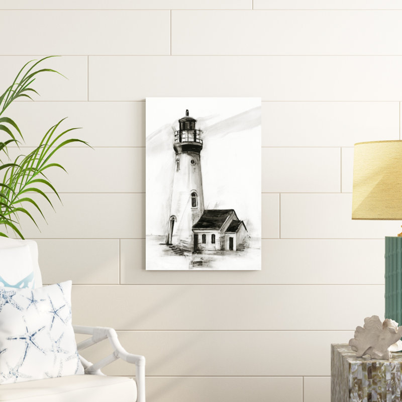 «Lighthouse Study I» par Ethan Harper - reproduction de dessin sur toile tendue, H 30 po x l 20 po