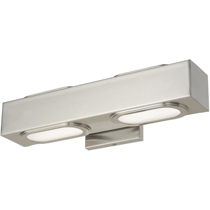 2 - Light Bath Bar, Brushed Nickel