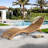 Foldable Acacia Wood Chaise Lounge – Outdoor/Patio Use, No Assembly-858924456