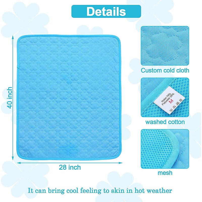 Couverture pour chien, mat, bleu, Moyen (l 23,6 po x P 19,6 po)