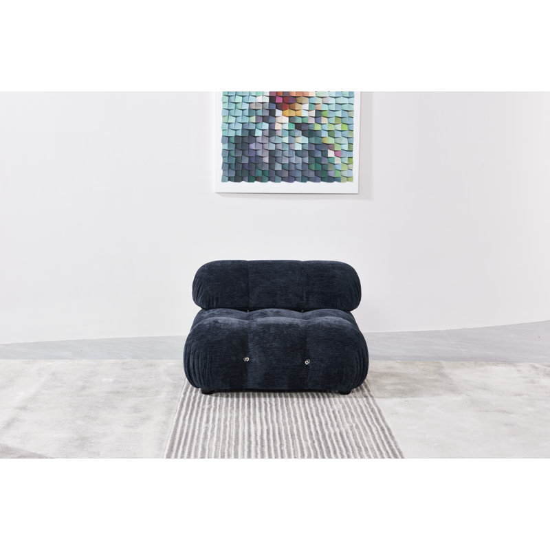 Adelene Upholstered Accent Chair, Blue Chenille