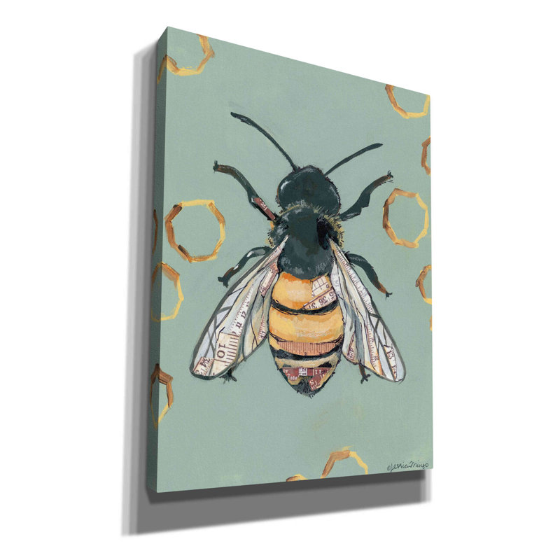 «Bee» par Jessica Mingo, art mural sur toile, H 54 po x l 40 po x P 1,5 po