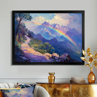 Rainbow In The Mountains II - Rainbow Large, art mural