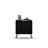 Rockefeller 20" Mid-Century Modern 2-Drawer Nightstand in Black-1020608968
