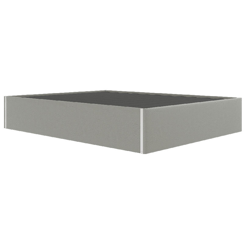 Sapan Upholstered Bed, Vintage Leather Light Gray, Full