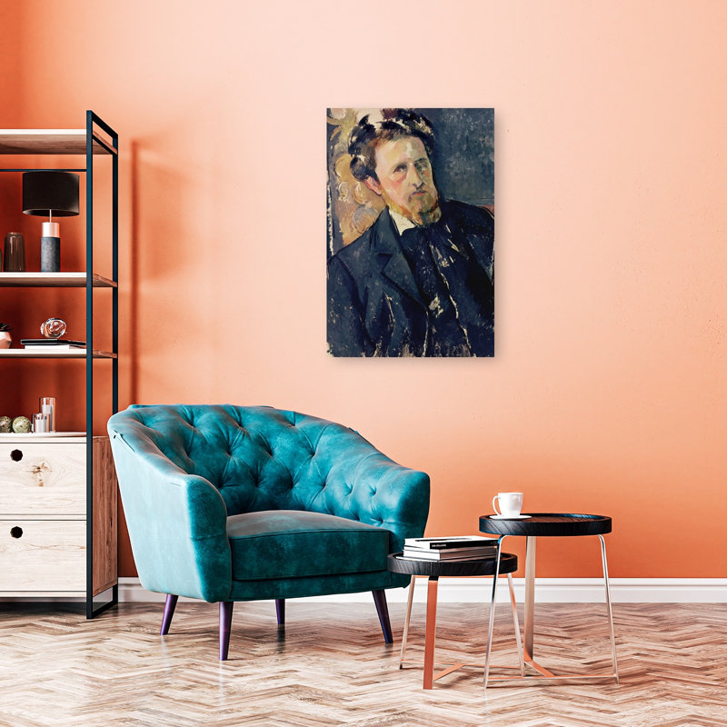 Portrait Of Joachim Gasquet 1896-97 Impressionist Abstract Contemporary Wall Art Print by Paul Cezanne - 1 Piece Wrapped Canvas Wall Art