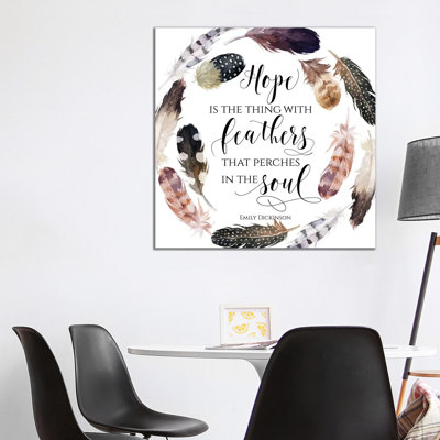 " Hope Is The Thing With Feathers That Perches In The Soul, Emily Dickinson " by Eden Printables
