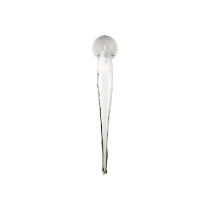 Ice 1 - Light Armed Sconce, Clear Satin Nickel, GY6.35 Xenon 35W