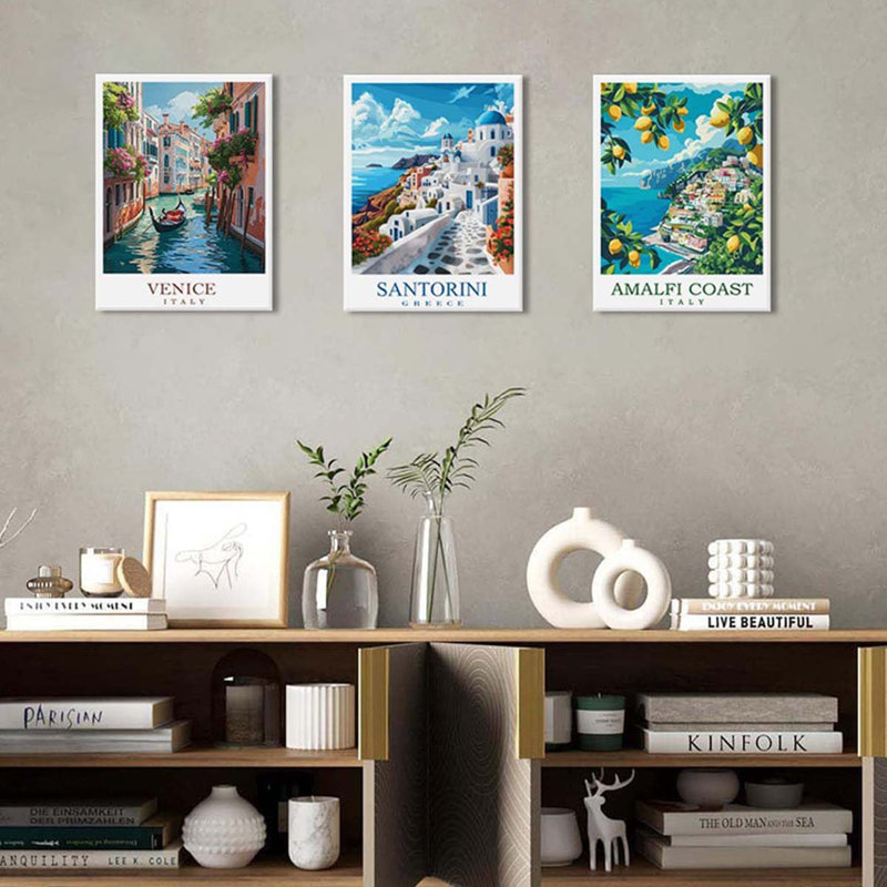 3 Piece Wrapped Canvas Print, 40 cm H x 30 cm W