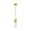 Ballston - Maliyah - Mini-luminaire suspendu 1 tige 3 po avec abat-jour H 8 po - Finition laiton brossé - Abat-jour tourbillon déco