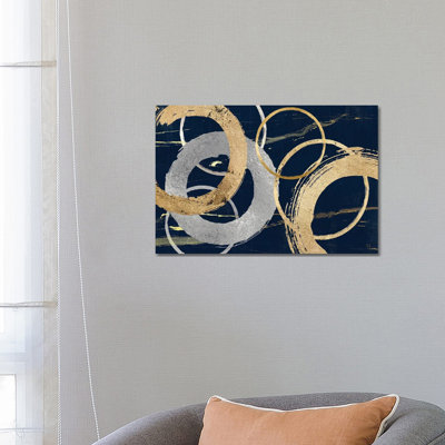 Gold & Silver atmosphere II 1 Piece Wrapped Canvas Wall Art