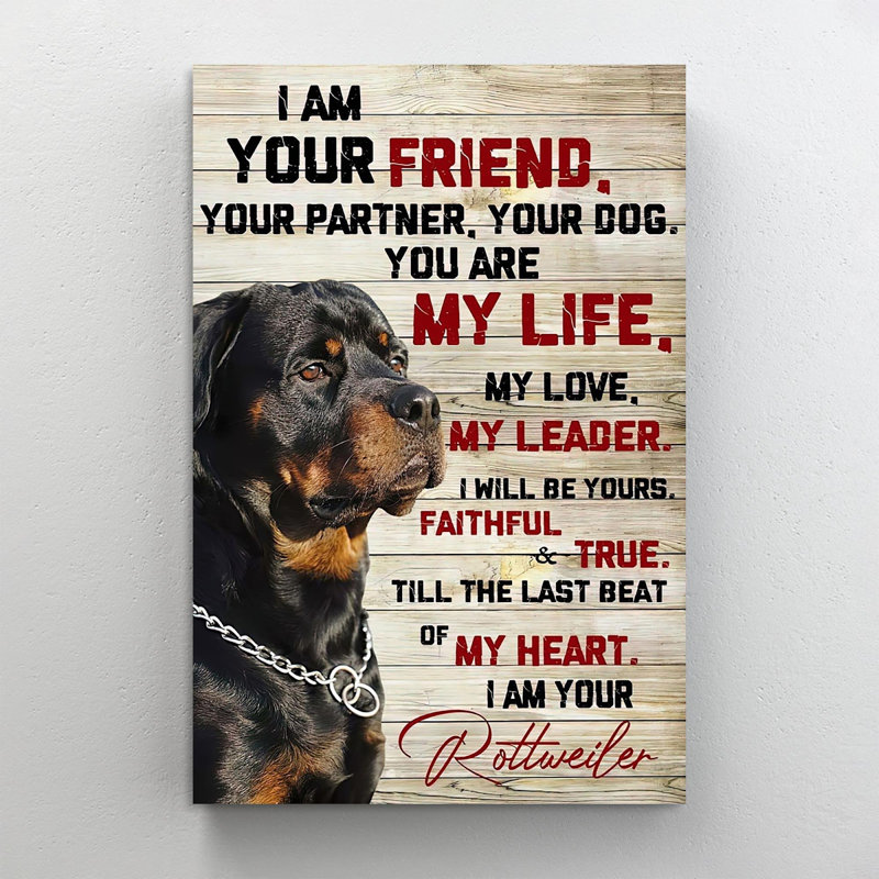 «I Am Your Friend Your Partners Your Dog», impression sur toile tendue, H 14 po x l 11 po x P 1,25 po