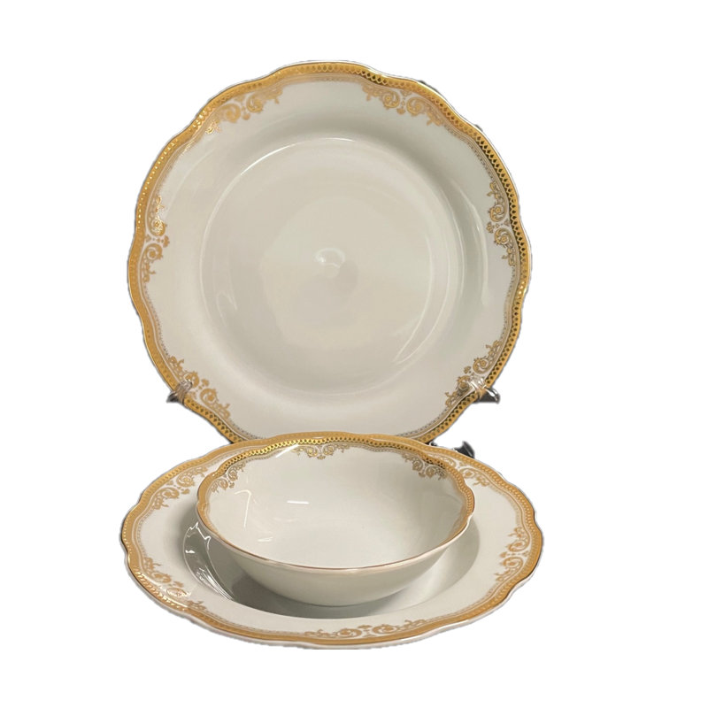 Julynn Piece Porcelain China Dinnerware Set - Service for 4
