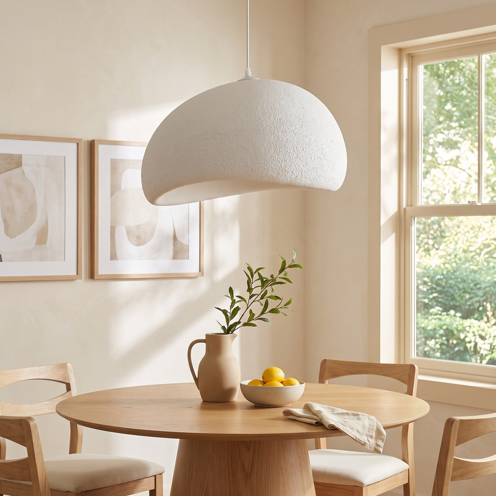 Single Light Pendant, 13.77" H x 23.62" W x 23.62" D