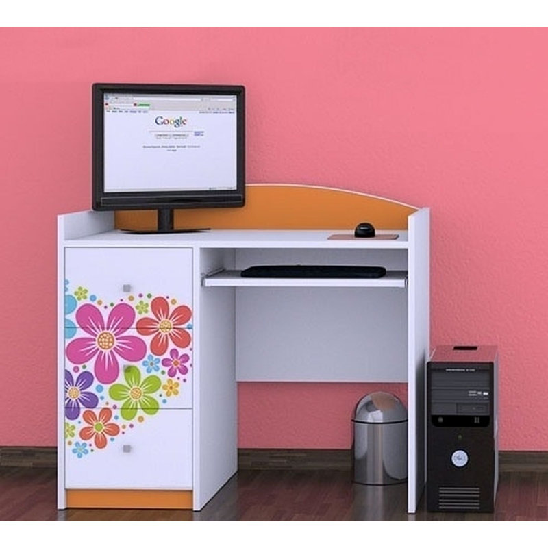 Arden 100cm Computer Desk, Orange
