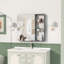 Armoire à pharmacie avec miroir et rangement, miroir de salle de bain mural