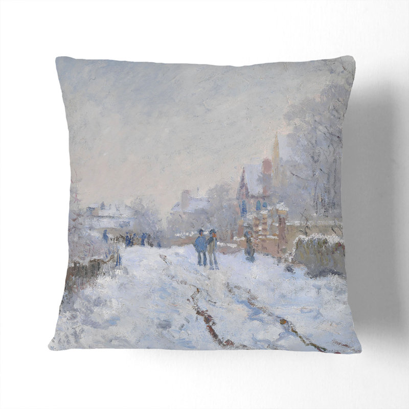 Snow at Argenteuil Scatter Cushion, 40cm H x 40cm W x 15cm D