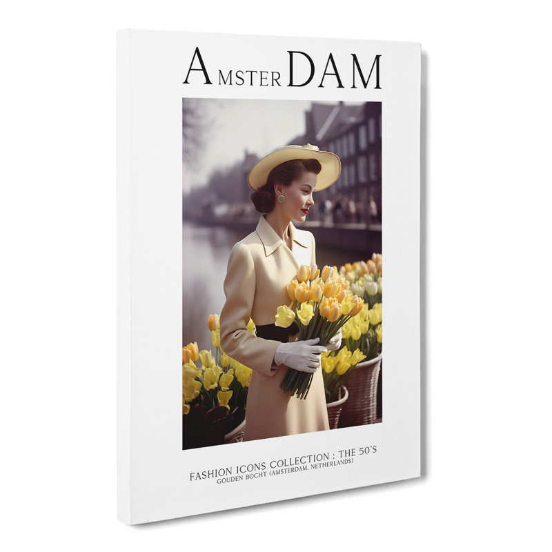XMKTMKT-206 Fashion Icons Woman Colour Amsterdam - Wrapped Canvas