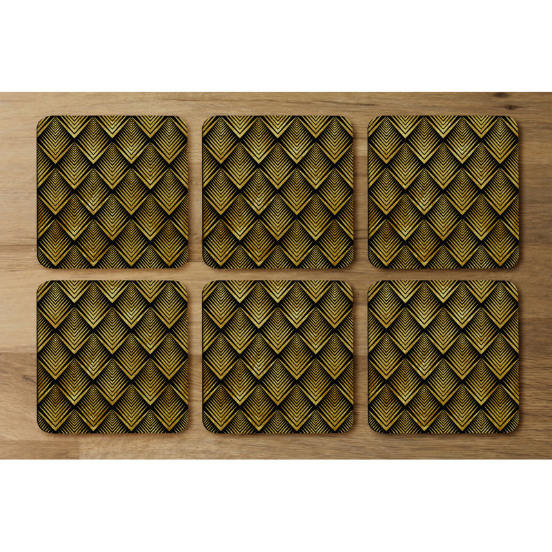 Square 6 Piece Coaster Set