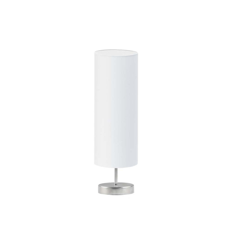 Sydney Metal Table Lamp, White, Brushed Steel