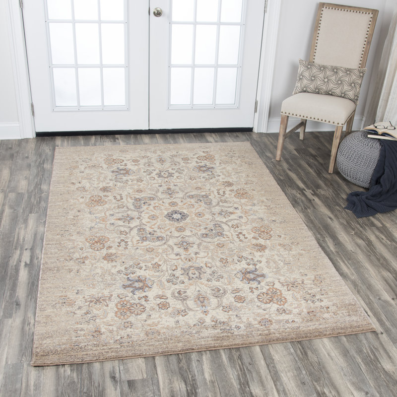 Tapis à aire beige en laine Thora, 10 pi x 13 pi