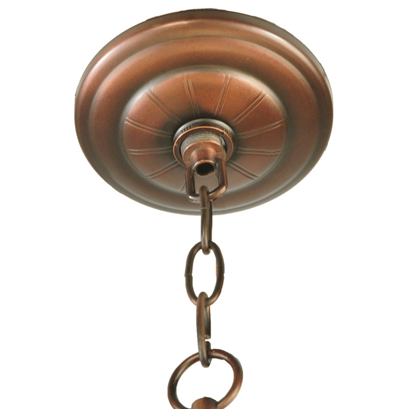 Elegant Honeycomb 3-Light Pendant in Craftsman Brown with Art Glass Shade