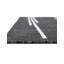 Tapis intérieur / extérieur en polypropylène géométrique tissé à la machine en noir / blanc-88509067