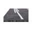 Tapis intérieur / extérieur en polypropylène géométrique tissé à la machine en noir / blanc-88509072