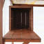 Grande cage extérieure pour chat en bois à 2 niveaux sur roulettes verrouillables, cage en forme de sapin massif avec plateformes à plusieurs niveaux et maison de repos, résistante aux intempéries et à l'épreuve des prédateurs