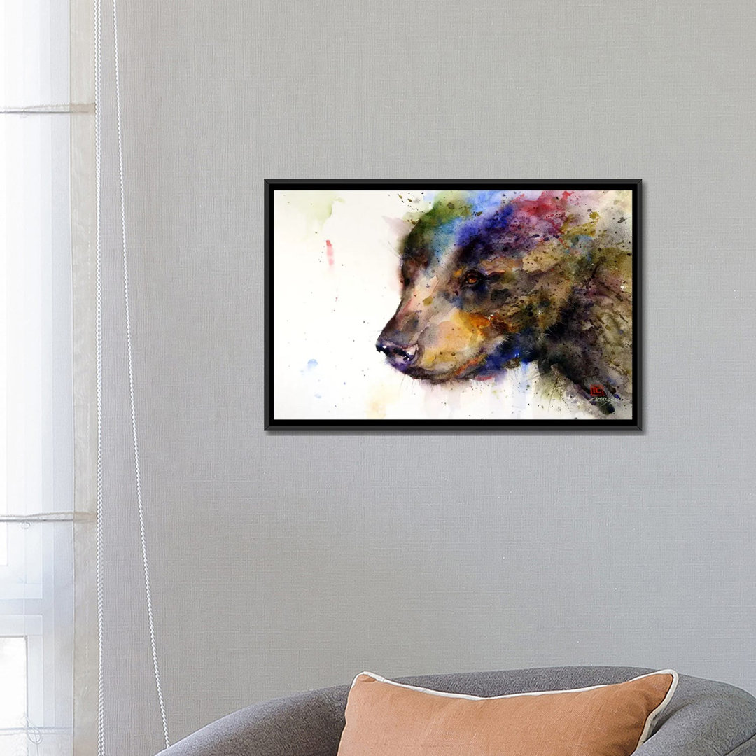 Bear Print Painting on Wrapped Canvas Wrought Studio™ Mat 