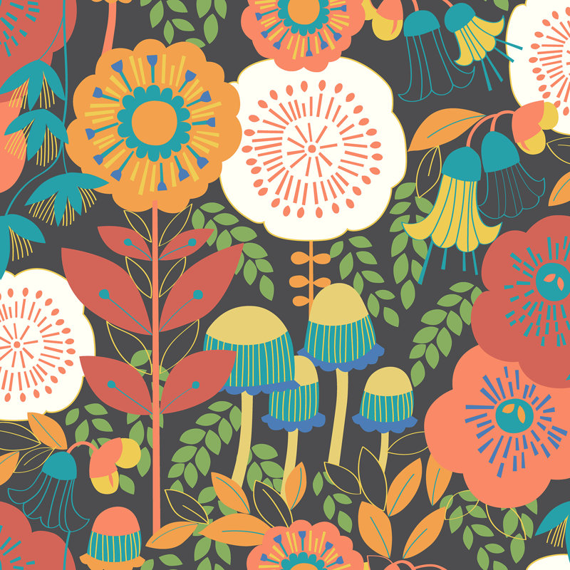 Dream Garden Peel and Stick Wallpaper, Brown