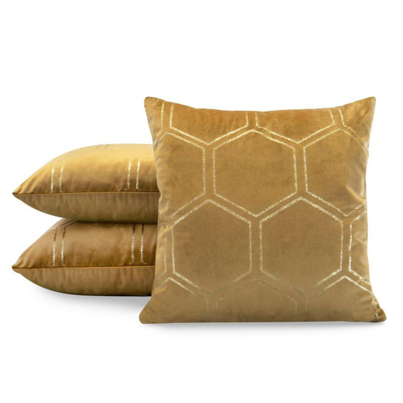 Microfiber Square Pillow Case, Gold