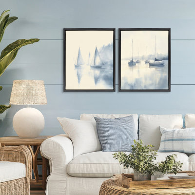 Ensemble de 2 cadres flottants Tides Of Freedom Voiliers, design par Novae