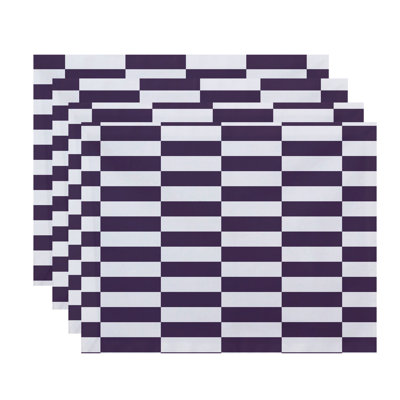 Buffington Polyester Striped Rectangle Placemat