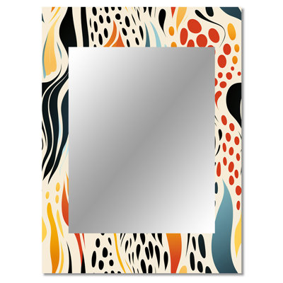 Bonsallo Abstract Coral Reef Multicolor Azure - Abstract Decorative Wall Mirror, Abstract Mirror, Printed Metal Art