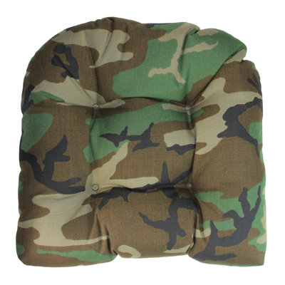 Coussin de chaise de patio 19 po noir et vert