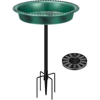 Polyresin Oval Bird Bath Bowl with Solar Fountain