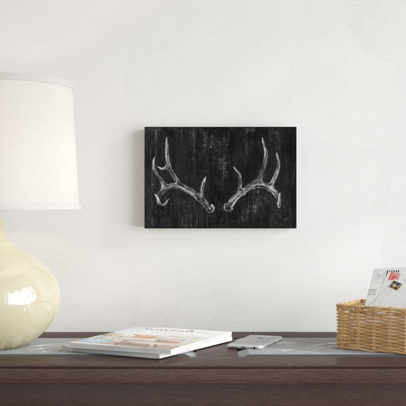 «Rustic Antler II» par Ethan Harper - reproduction d'art sur toile, H 20 po x l 30 po, Toile tendue, Sans cadre