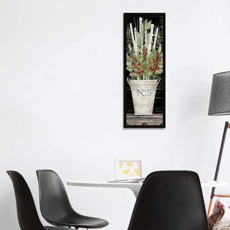 No. 5 Christmas by Cindy Jacobs - Panoramic Print on Canvas, 121.92 cm H x 40.64 cm W, Black Framed