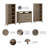 Anousha Office Credenza with Bookcases-928459176