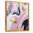 Toile avec cadre flottant or