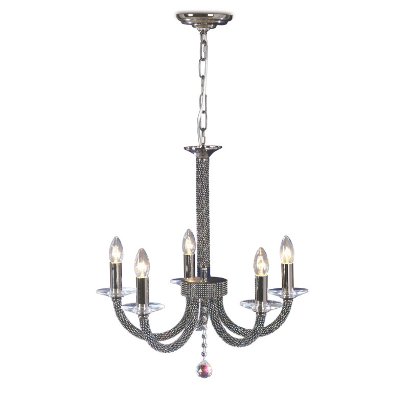 Gelnett 5 - Light Candle Style Chandelier, Gold