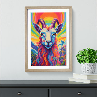 Goat Colour Field No.2 - Framed Print