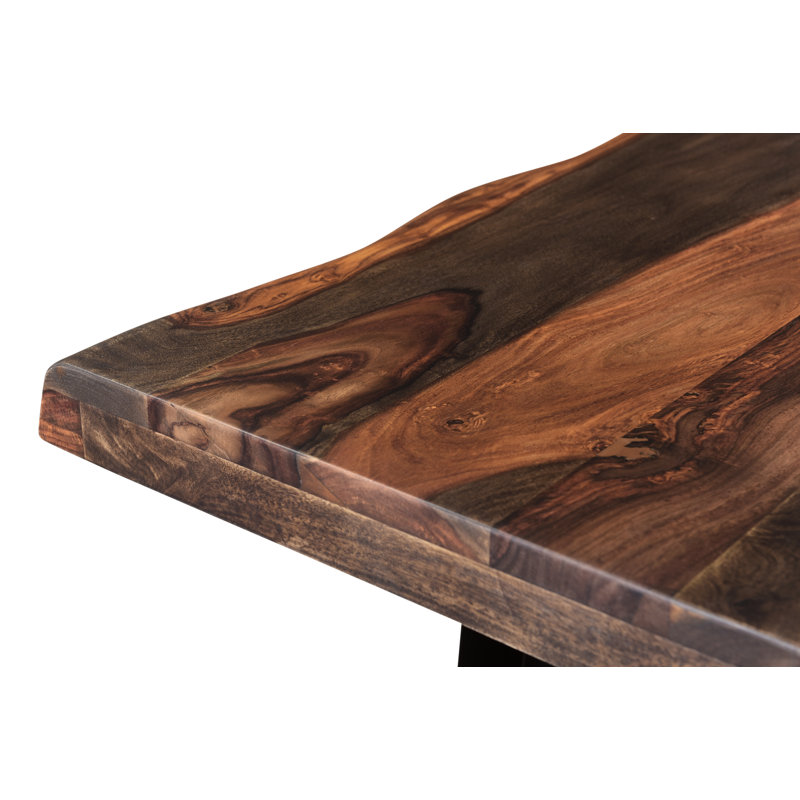 Chaliyah 6 - Person Solid Wood Top Double Pedestal Dining Set, Walnut