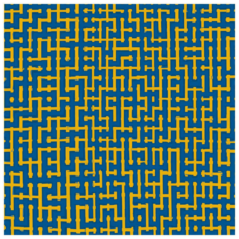 Housses de couette bleues et jaunes, King