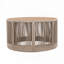 Ensemble de tables basses de patio avec plateau rond en bois, corde en rotin-66112486